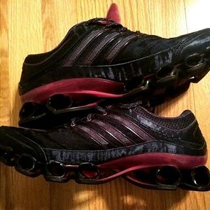 Purple Addidas sneakers